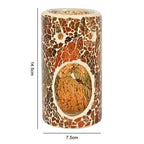 Pillar Brown Crackle Oil Burner and Wax Warmer | Inspired Creative Gifts | UK Supplier