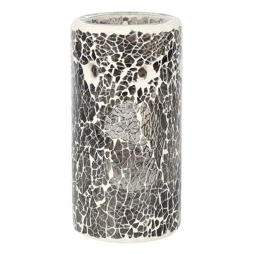 Pillar Gunmetal Grey Crackle Oil Burner and Wax Warmer | Inspired Creative Gifts | UK Supplier
