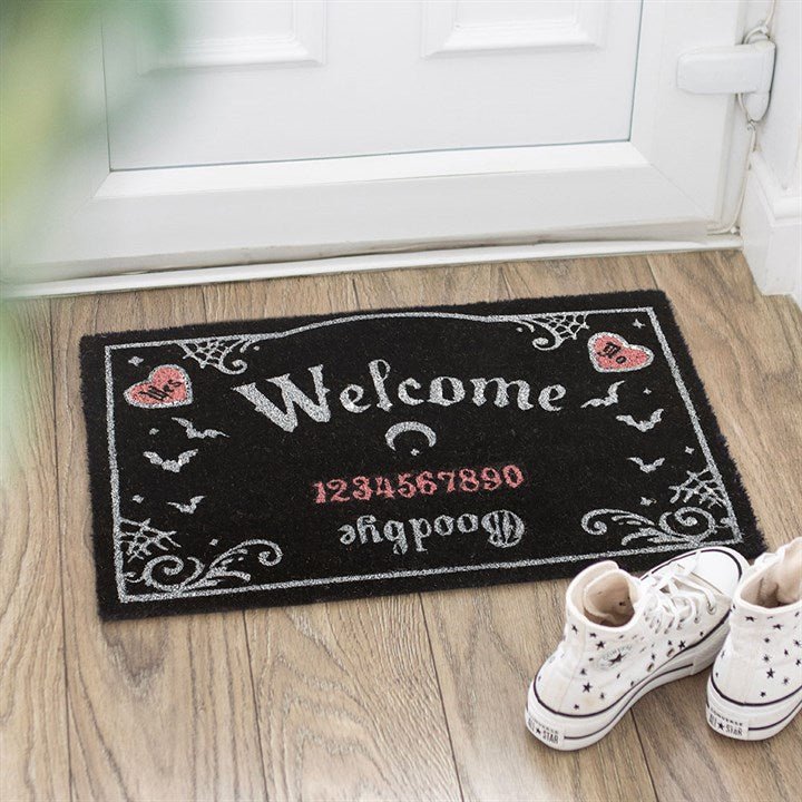 Pink and Black Talking Board Doormat | Inspired Creative Gifts | UK Supplier