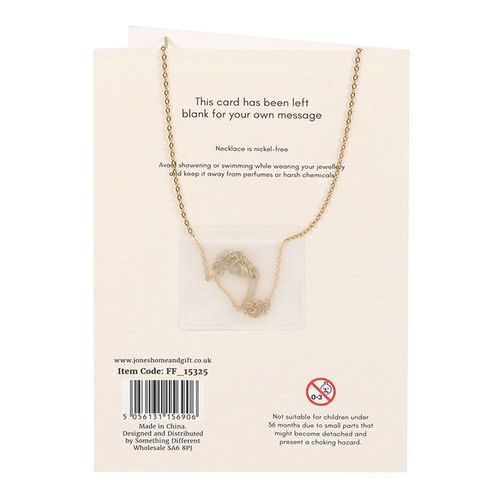 Pink Aura Crystal Mushroom Necklace Greeting Card | Inspired Creative Gifts | UK Supplier