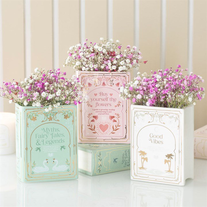 Pink Book Shaped Vase | Inspired Creative Gifts | UK Supplier