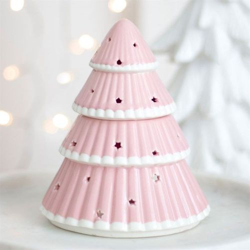 Pink Christmas Tree Oil Burner | Inspired Creative Gifts | UK Supplier