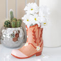 Pink Cowboy Boot Flower Vase | Inspired Creative Gifts | UK Supplier