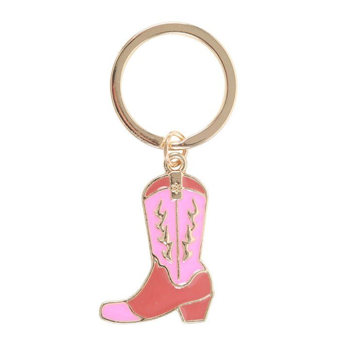 Pink Cowboy Boot Keyring | Inspired Creative Gifts