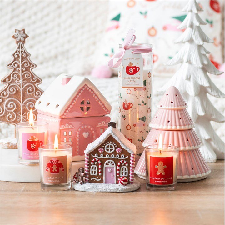 Pink Gingerbread House Incense Cone Burner | Inspired Creative Gifts | UK Supplier