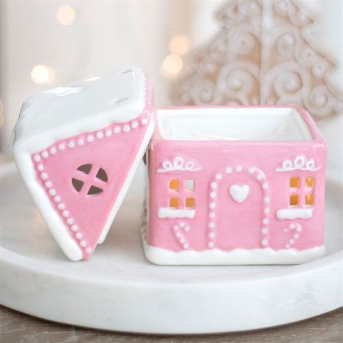 Pink Gingerbread House Oil Burner | Inspired Creative Gifts | UK Supplier