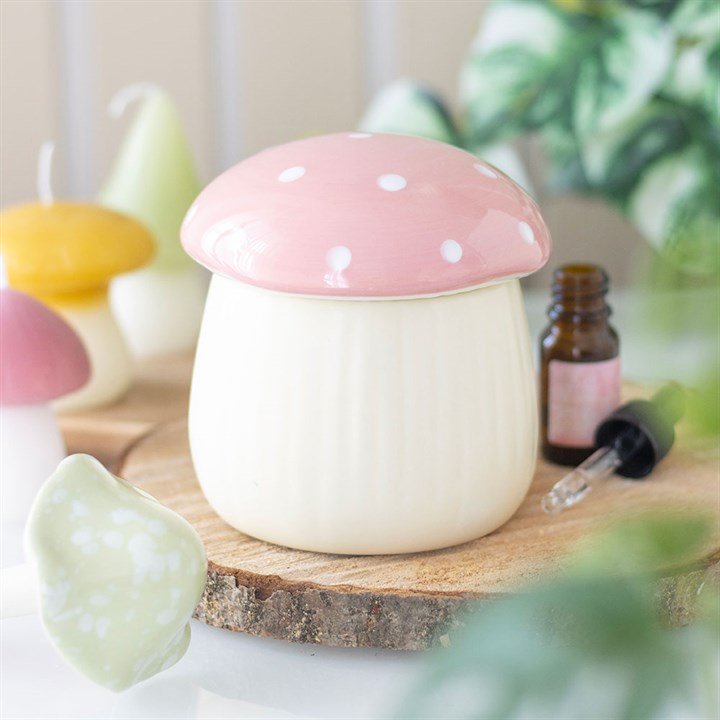 Pink Mushroom Oil Burner | Inspired Creative Gifts | UK Supplier