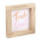 Pink Trick or Treat Wooden Frame Sign | Inspired Creative Gifts | UK Supplier