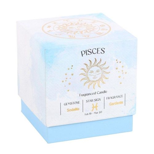 Pisces Gardenia Gemstone Zodiac Candle | Inspired Creative Gifts | UK Supplier