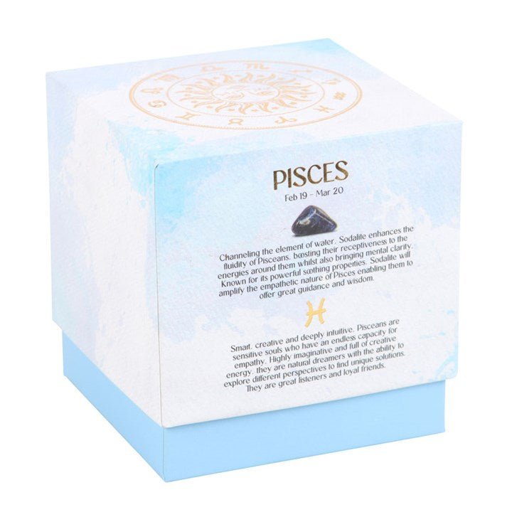 Pisces Gardenia Gemstone Zodiac Candle | Inspired Creative Gifts | UK Supplier