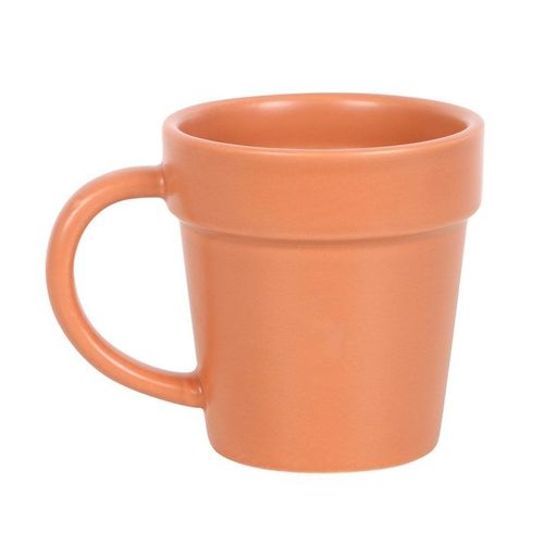 Plain Plant Pot Ceramic Mug and Shovel Spoon | Inspired Creative Gifts | UK Supplier