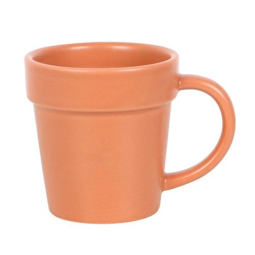 Plain Plant Pot Ceramic Mug and Shovel Spoon | Inspired Creative Gifts | UK Supplier