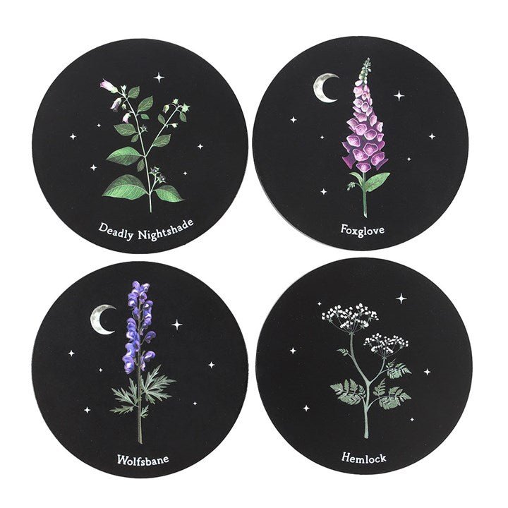 Poisonous Plants Coaster Set | Inspired Creative Gifts | UK Supplier