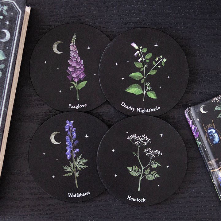 Poisonous Plants Coaster Set | Inspired Creative Gifts | UK Supplier