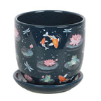 Pond Print Plant Pot with Saucer | Inspired Creative Gifts | UK Supplier