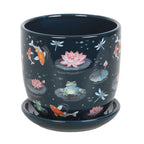 Pond Print Plant Pot with Saucer | Inspired Creative Gifts | UK Supplier