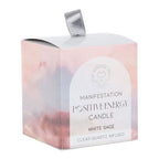 Positive Energy White Sage Crystal Chip Candle | Inspired Creative Gifts | UK Supplier