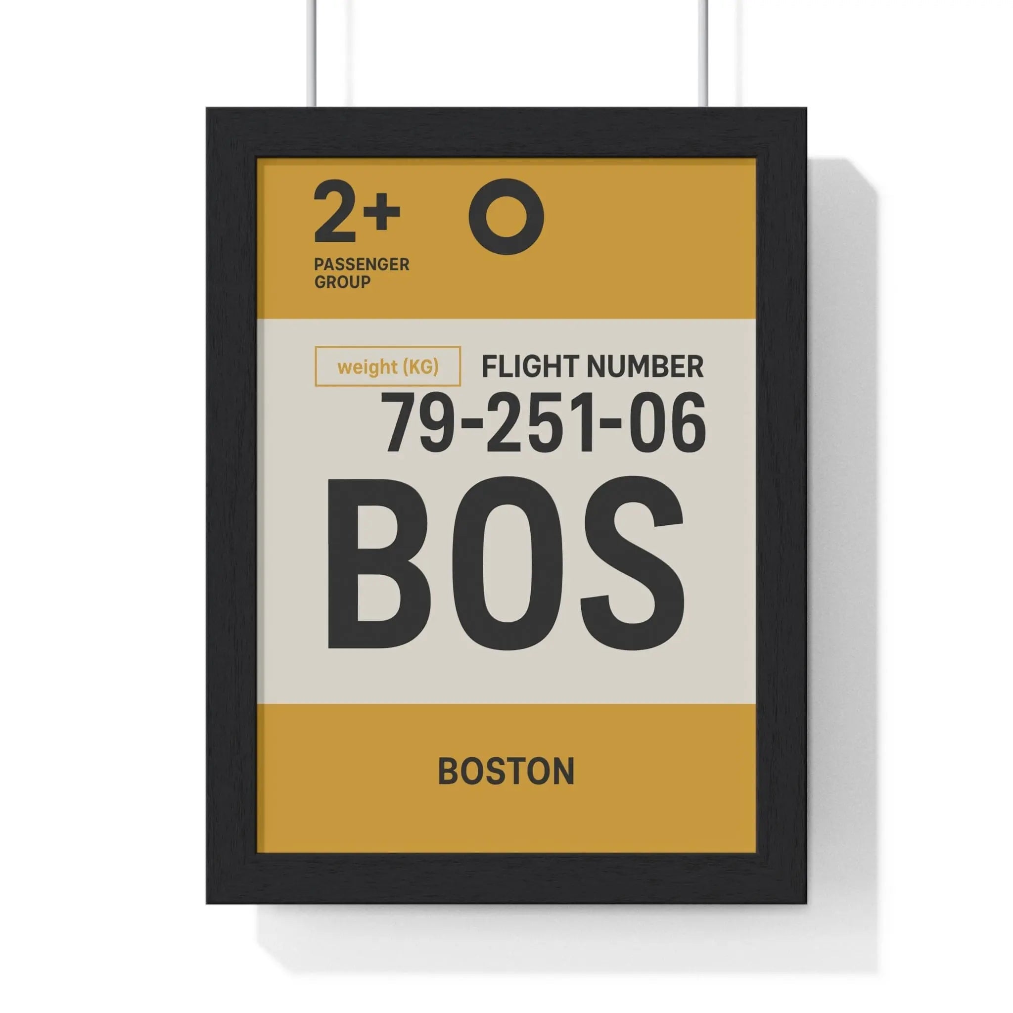 Boston Boarding Pass Poster – Minimalist Travel Print
