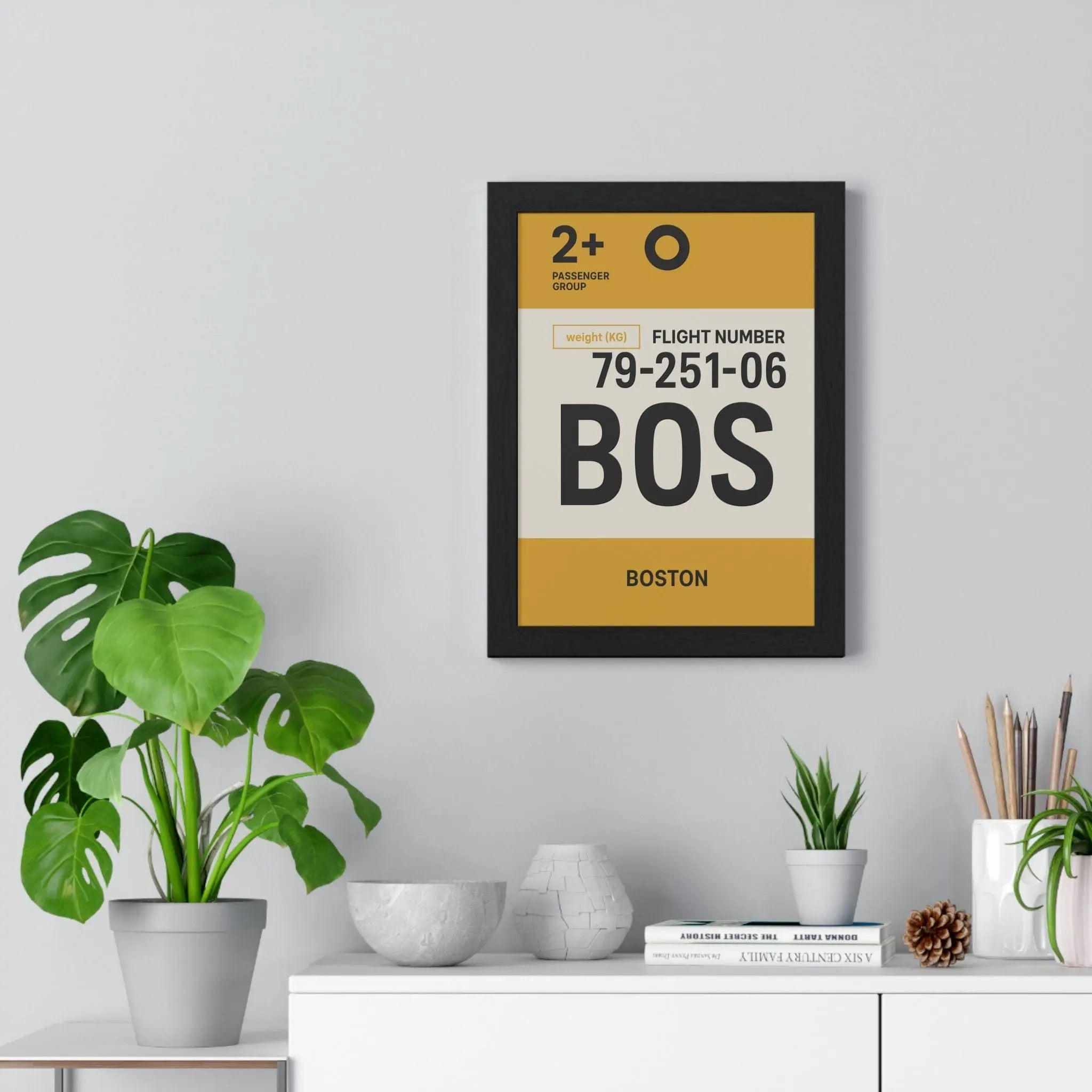 Boston Boarding Pass Poster – Minimalist Travel Print