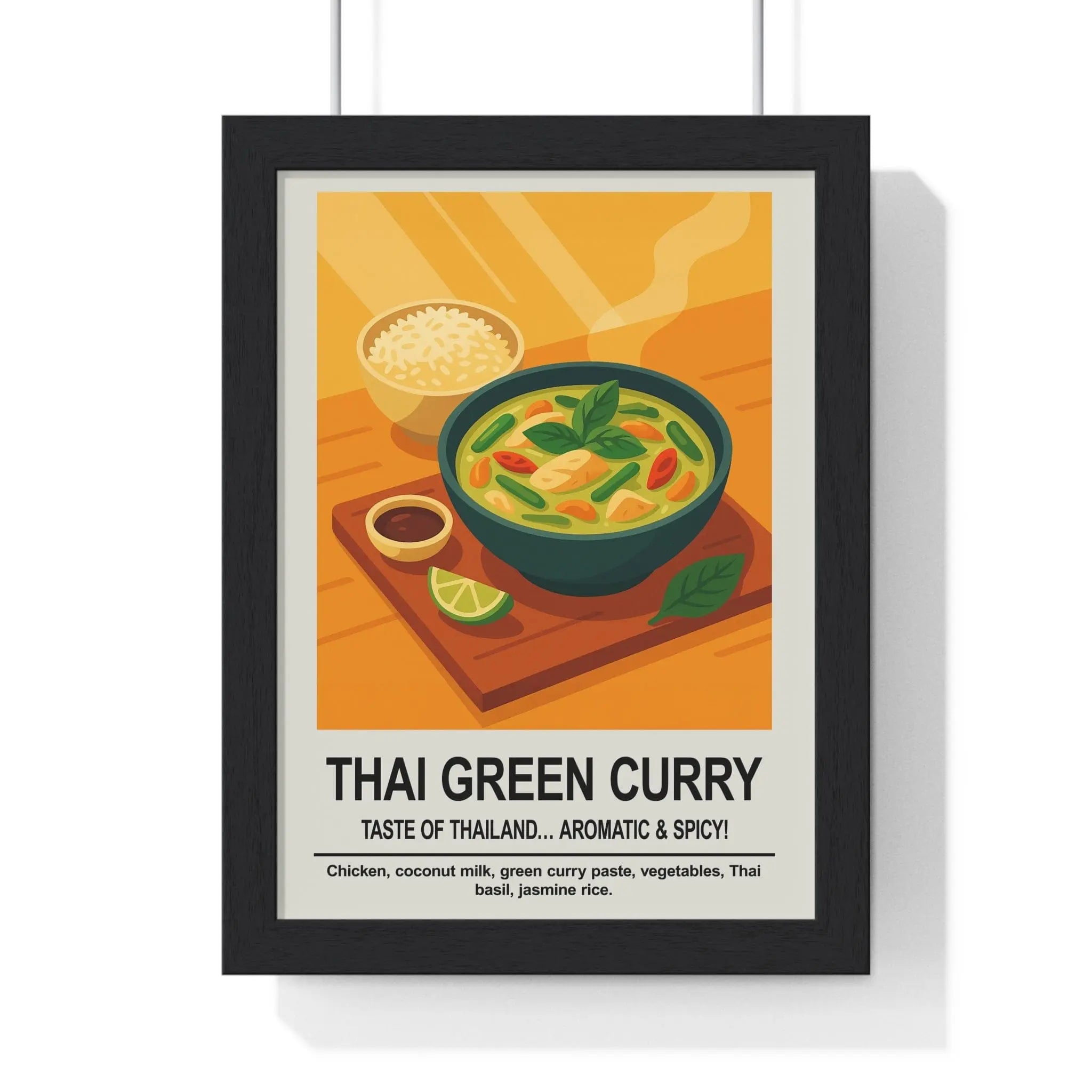 Thai Green Curry Kitchen Wall Art – Thai Food Poster Print