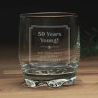 Personalised Art Deco Tumbler | Custom Whisky Glass with Name or Role, Engraved Gift