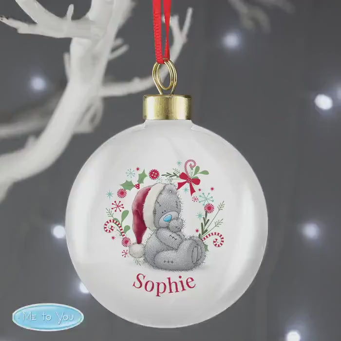 Personalised Me To You Christmas Bauble - Holiday Ornament