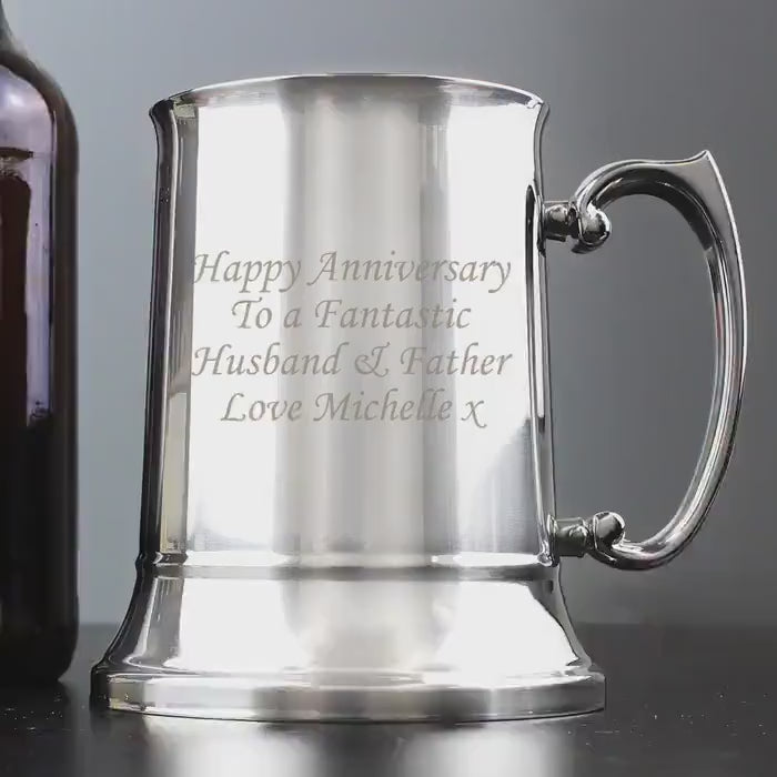 Personalised Stainless Steel Beer Tankard