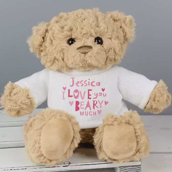 Personalised Teddy Bear | Custom Name Plush Teddy, Valentine's Gift