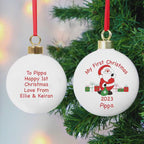 Personalised Santa with Presents Bauble