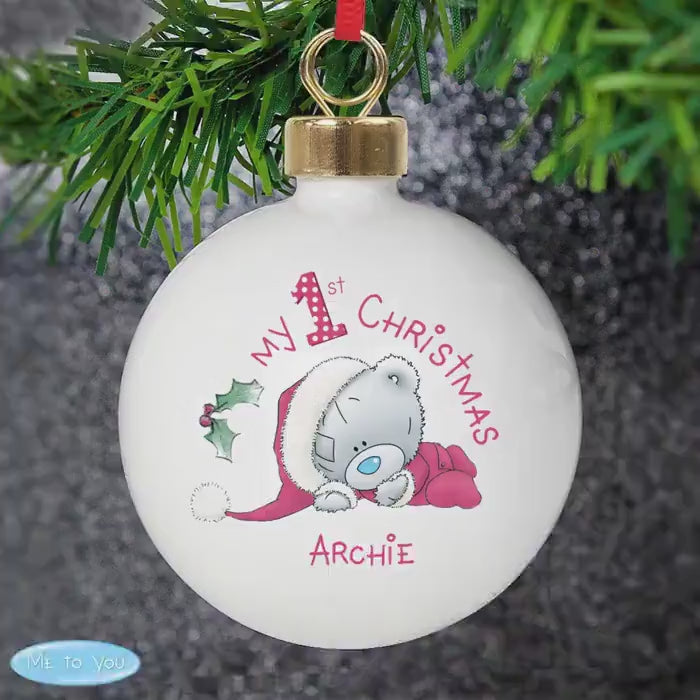 Personalised Me To You My 1st Christmas Bauble