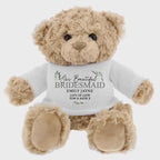 Personalised floral custom plush teddy, heartfelt gift, birthdays, anniversaries, Christmas