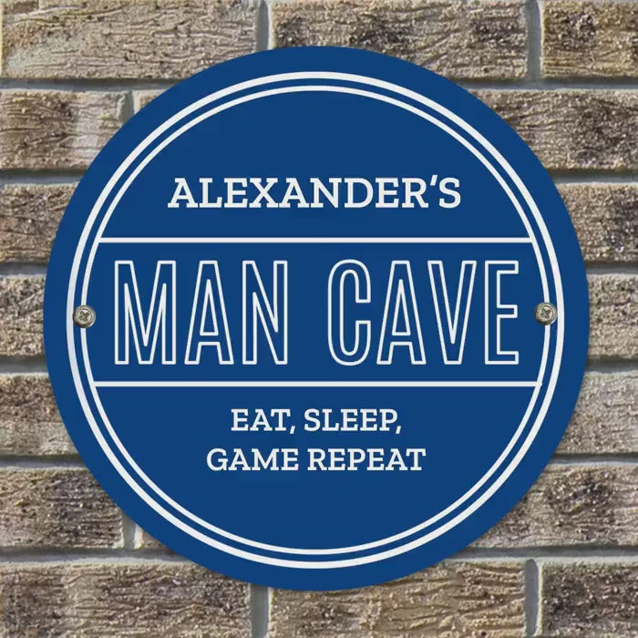 Personalised Man Cave Heritage Plaque | Custom Name Sign for Him