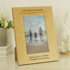Personalised Formal 6x4 Oak Finish Photo Frame