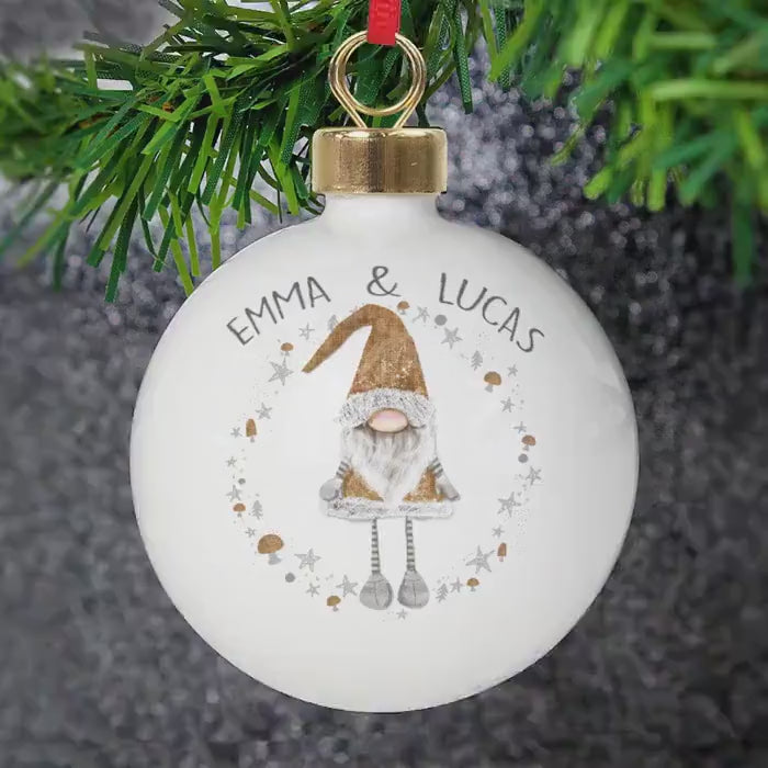 Custom Gonk Christmas Bauble, Holiday Ornament, Xmas Tree Decoration, Personalised Gift