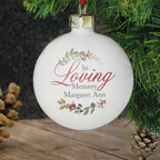 Custom In Memory Wreath Memorial Bauble
