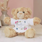 Personalised Geometric Floral Custom Teddy Bear