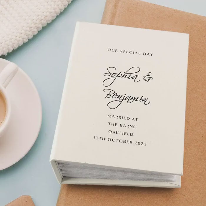 Personalised Free Text 6x4 Custom Photo Album with Sleeves