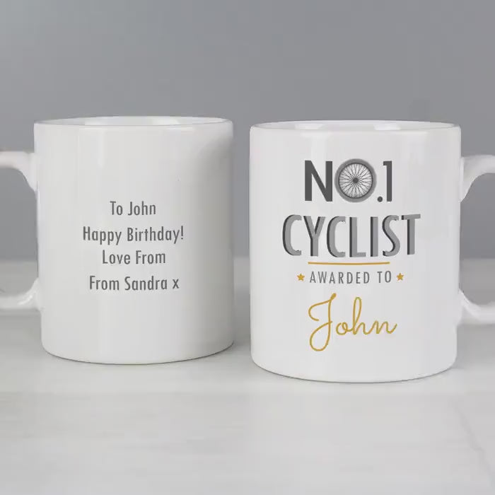 Personalised No.1 Cyclist Mug | Custom Cycling Gift , Birthday, Father's Day