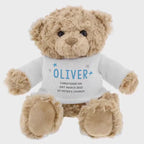 Personalised Blue Custom Plush Teddy Bear with Name & Message