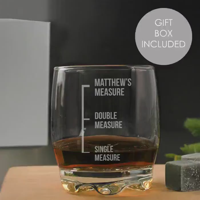 Personalised Whisky Tumbler | Custom Engraved Name for Gift, Birthday, Groomsman