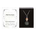 Protection Black Obsidian Crystal Chip Potion Bottle Necklace | Inspired Creative Gifts | UK Supplier