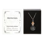 Protection Black Obsidian Crystal Chip Potion Bottle Necklace | Inspired Creative Gifts | UK Supplier