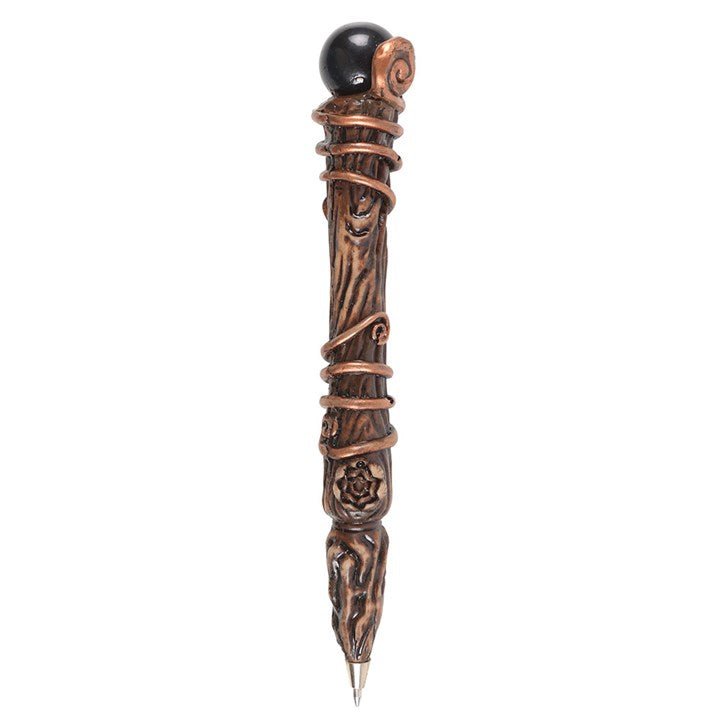 Protection Black Obsidian Crystal Wand Pen | Inspired Creative Gifts | UK Supplier
