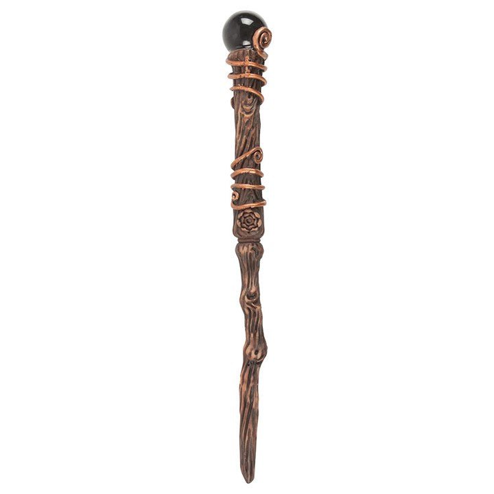 Protection Black Obsidian Crystal Wand with Pouch | Inspired Creative Gifts | UK Supplier