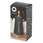 Protection Crystal Candle with Rough Black Obsidian | Inspired Creative Gifts | UK Supplier