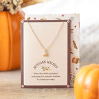 Pumpkin Necklace on Greeting Card | Inspired Creative Gifts | UK Supplier