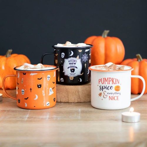 Pumpkin Spice Enamel Mug | Inspired Creative Gifts | UK Supplier