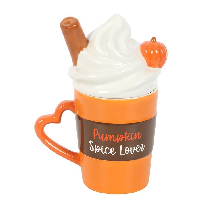 Pumpkin Spice Latte Shaped Lidded Mug | Inspired Creative Gifts | UK Supplier