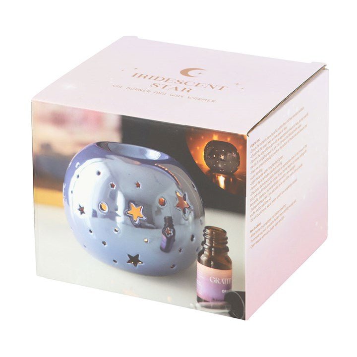 Purple Iridescent Star Oil Burner and Wax Warmer | Inspired Creative Gifts | UK Supplier