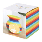 Rainbow Stripe Oil Burner | Inspired Creative Gifts | UK Supplier